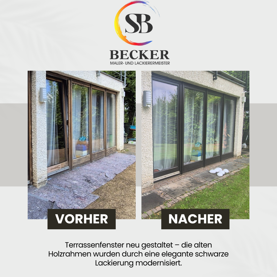 Terrassenfenster neu gestaltet - Vorher/Nachher